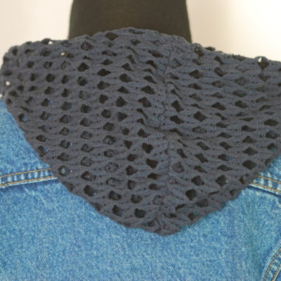 Spector's 1990's Jean Jacket With Net Hood & Bead Work On The Back - France - Picture 5 of 8